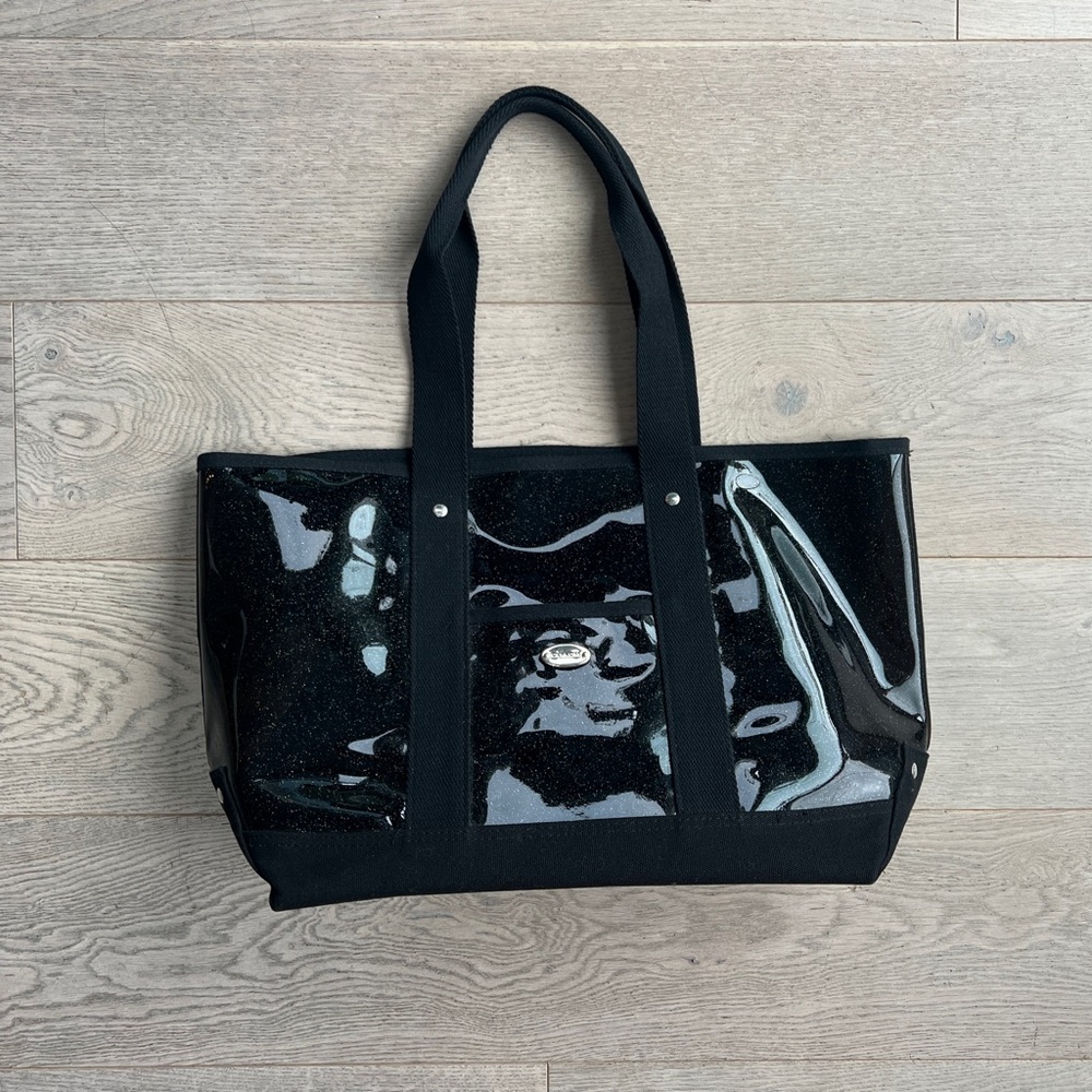 Coach Shopper Bag Tote in Black Glitter Limited Edition